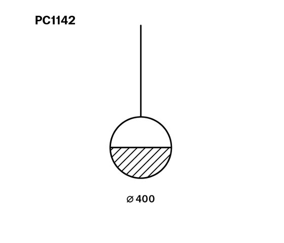 Geometric Circle 1/2 Bottom PC1142 | Lámparas de suspensión | Brokis