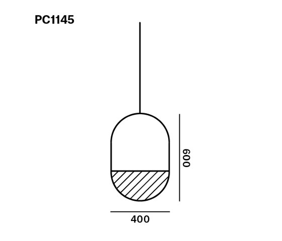 Geometric Oval 1/3 Bottom PC1145 | Lámparas de suspensión | Brokis