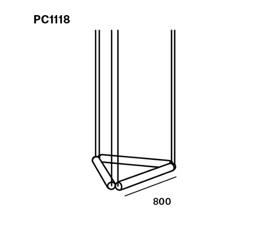 Puro Contour Triangle 800 PC1118 | Suspensions | Brokis
