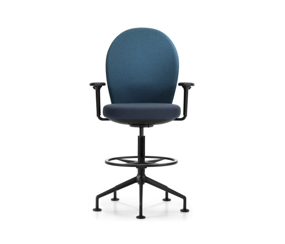 MARVA swivel chair high, with foot ring | Sillas de trabajo altas | Girsberger