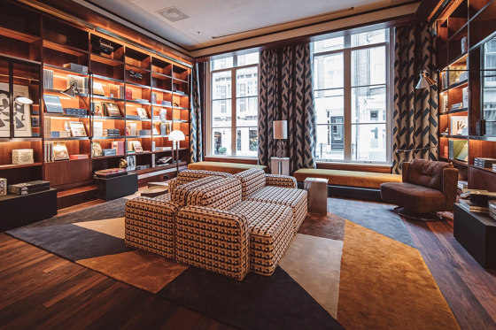 Project Specials | Hotel de L'europe, Mendo Bookstore with a
Eucalyptus and Mohair special by Nicemakers | Tapis / Tapis de designers | Frankly Amsterdam