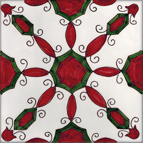 LR CO Agerola rosso e verde | Piastrelle ceramica | La Riggiola