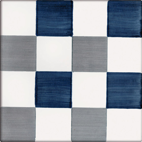 LR CO Dama Dritta Bicolor 2 Blu Grigio | Ceramic tiles | La Riggiola