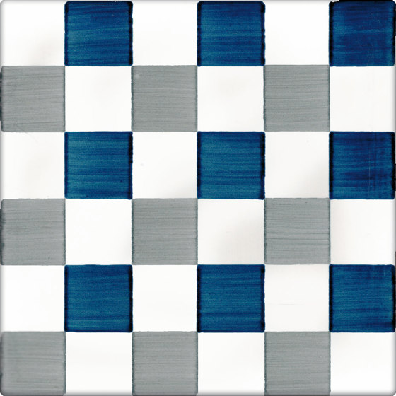LR CO Dama Dritta Bicolor 3 Blu Grigio | Ceramic tiles | La Riggiola