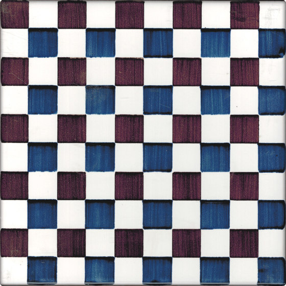LR CO Dama Dritta Bicolor 5 Blu Marrone | Ceramic tiles | La Riggiola