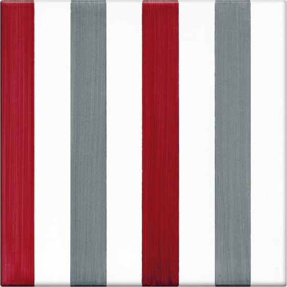 LR CO Righe Bicolor Rosso Grigio | Ceramic tiles | La Riggiola