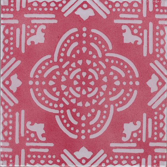 LR PO Madras Fondo Rosa Decoro Bianco | Piastrelle ceramica | La Riggiola