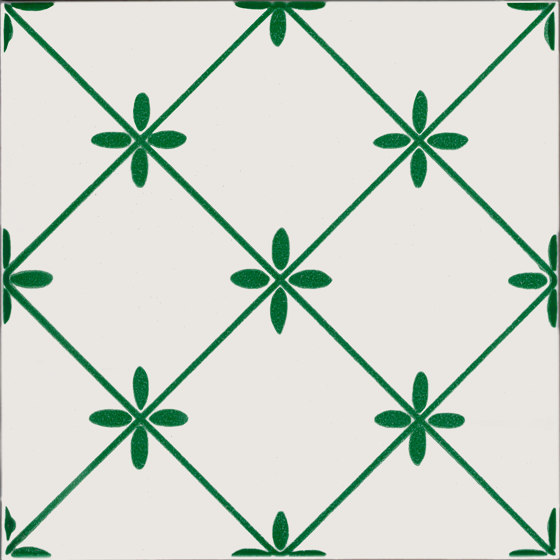 LR PO Linee e fiore verde oliva | Piastrelle ceramica | La Riggiola