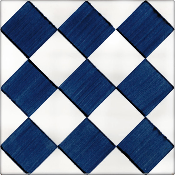 LR CO Dama Obliqua Monocolore 3 Blu | Baldosas de cerámica | La Riggiola