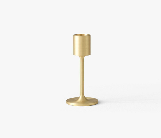 &Tradition Collect | Candleholder SC57 Brushed Brass | Bougeoirs | &TRADITION
