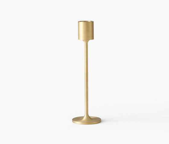 &Tradition Collect | Candleholder SC59 Brushed Brass | Portacandele | &TRADITION