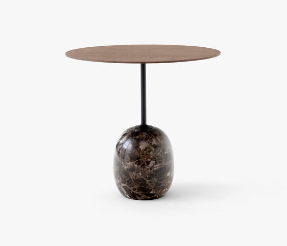 Lato LN9 Lacquered Walnut w. Emparador Marble | Tables d'appoint | &TRADITION