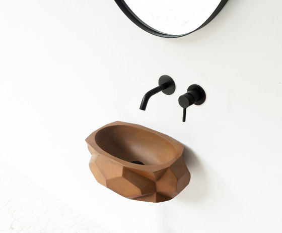 Diamond Piccola Vintage Brown Concrete Basin - Sink - Vessel - Washbasin | Waschtische | ConSpire