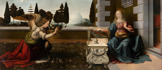 Leonardo Da Vinci: Annunciation | Wandbilder / Kunst | TECNOGRAFICA