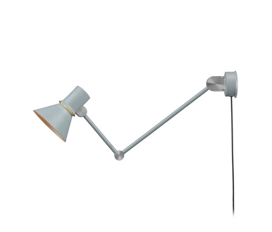 Type 80™ Wall Light W3 Grey Mist with Cable and Plug | Lámparas de pared | Anglepoise