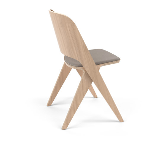 Lavitta Chair with Wool Upholstery - Oak | Chaises | Poiat