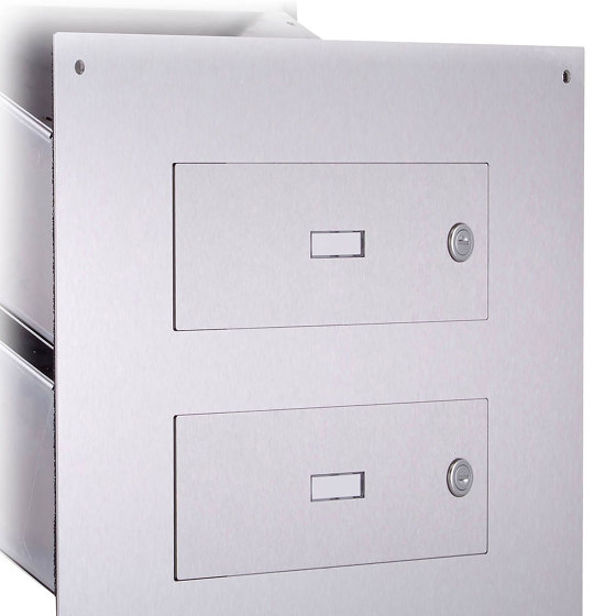 Designer | 3er Edelstahl Mauerdurchwurf Briefkasten Designer Modell - GIRA System 106 - 3-fach vorbereitet | Mailboxes | Briefkasten Manufaktur