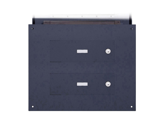 Designer | 3er Edelstahl Mauerdurchwurf Briefkasten Designer - RAL Farbe - GIRA System 106 - 3-fach vorbereitet | Mailboxes | Briefkasten Manufaktur