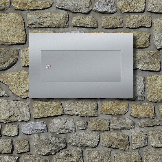 Designer | Edelstahl Mauerdurchwurf Briefkasten DESIGNER Style - Edelstahl geschliffen | Briefkästen | Briefkasten Manufaktur