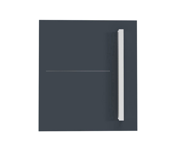 Schiller | Design Edelstahl Briefkasten SCHILLER MEDIUM Elegance II mit Griffleiste - Hausnummer - Name - RAL | Briefkästen | Briefkasten Manufaktur