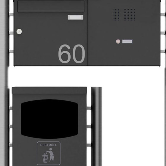 Designer | Edelstahl Video Türstation DESIGNER 529S Elegance I - RAL nach Wahl - Comelit VIDEO Komplettset Wifi | Timbres / Placas timbres | Briefkasten Manufaktur