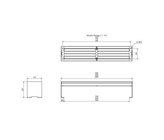 Novalis | Design Sitzbank NOVALIS - Edelstahl - Lärche geölt 1500mm (2-Sitzer) Edelstahl, geschliffen | Bancs | Briefkasten Manufaktur