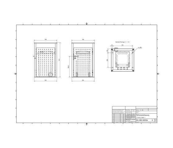 Basic | Edelstahl Mülltonnenbox BASIC 750V1 - 1-fach - Edelstahl geschliffen Türanschlag links * Schloß rechts | Poubelle / Corbeille à papier | Briefkasten Manufaktur