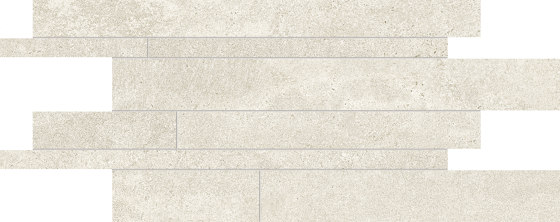 Re-Play Concrete Listelli Sfalsati White | Baldosas de cerámica | EMILGROUP