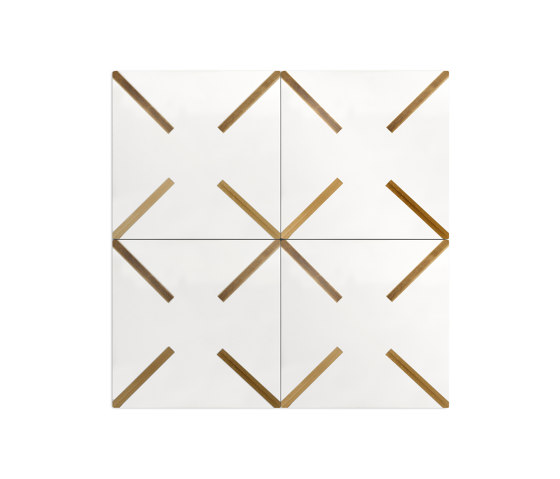 Brass Inlay Cement Tile | X | Piastrelle cemento | Eso Surfaces