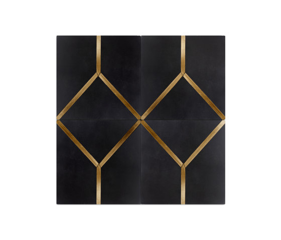 Brass Inlay Cement Tile | Y | Concrete tiles | Eso Surfaces