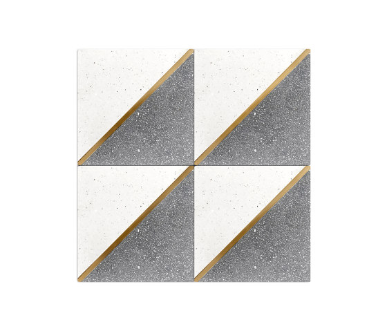 Brass Inlay Cement Tile | Dalles de béton | Eso Surfaces