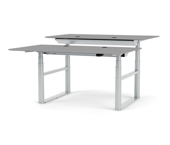 HiLow Double – height-adjustable desk with double frame | Montana Furniture | Tables collectivités | Montana Furniture
