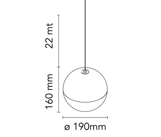 String Light - Sphere head - 12mt cable | Pendelleuchten | Flos