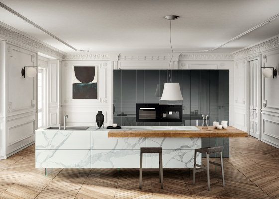 Cucina 36e8 Marble XGlass - 1087 | Cucine parete | LAGO