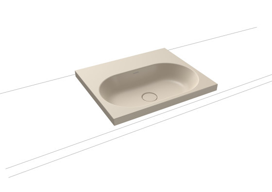 Centro Inset Countertop Washbasin 40mm warm beige 20 | Lavabi | Kaldewei