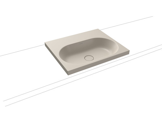 Centro Inset Countertop Washbasin 40mm warm grey 10 | Wash basins | Kaldewei