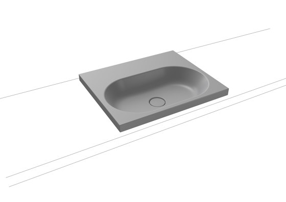 Centro Inset Countertop Washbasin 40mm cool grey 30 | Lavabi | Kaldewei