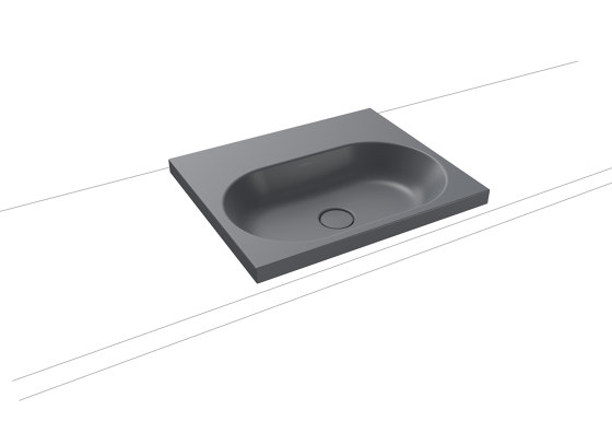 Centro Inset Countertop Washbasin 40mm cool grey 70 | Lavabi | Kaldewei