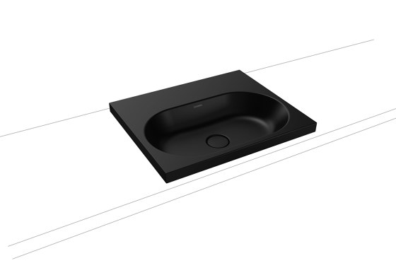 Centro Inset Countertop Washbasin 40mm black matt 100 | Wash basins | Kaldewei