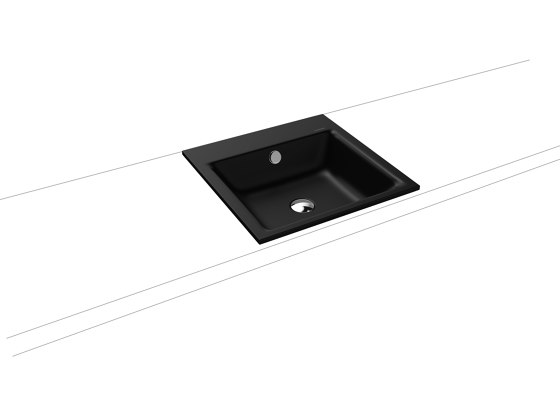 Puro Built-in washbasin black matt 100 | Lavabi | Kaldewei