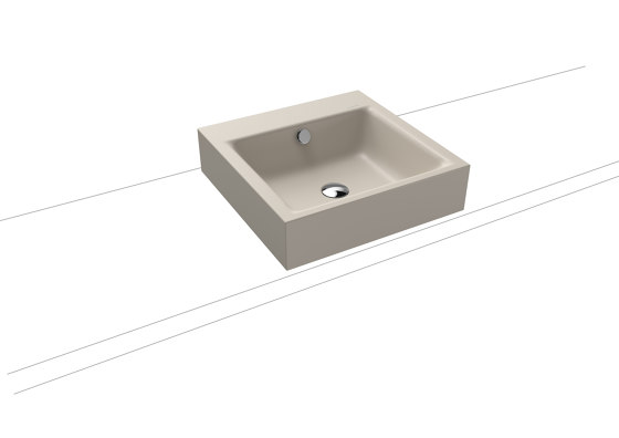 Puro countertop washbasin 120mm warm grey 10 | Lavabi | Kaldewei