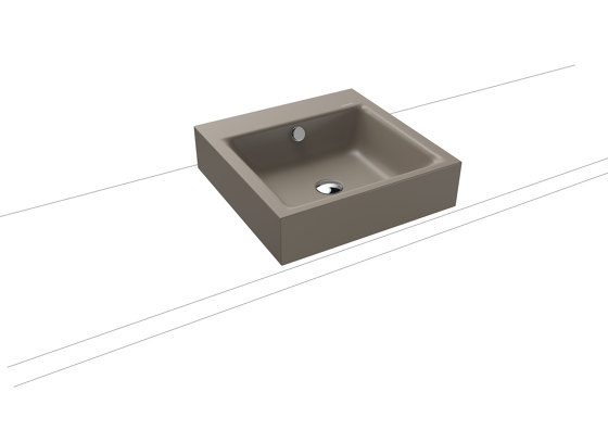 Puro countertop washbasin 120mm warm grey 60 | Lavabi | Kaldewei