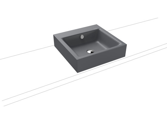 Puro countertop washbasin 120mm cool grey 70 | Lavabi | Kaldewei