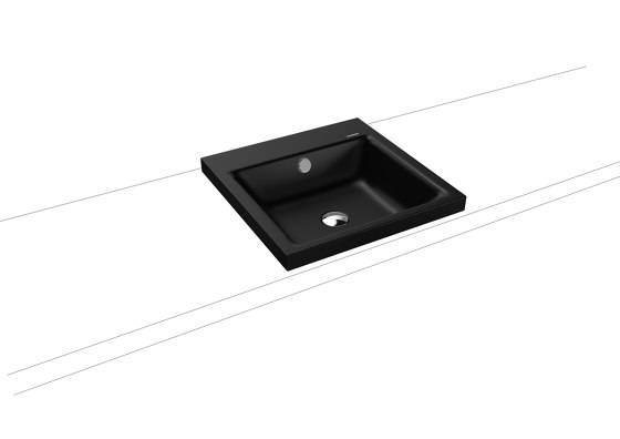 Puro inset Countertop washbasin 40mm black matt 100 | Wash basins | Kaldewei