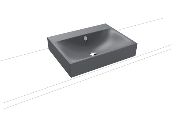 Silenio countertop washbasin 120mm cool grey 70 | Wash basins | Kaldewei