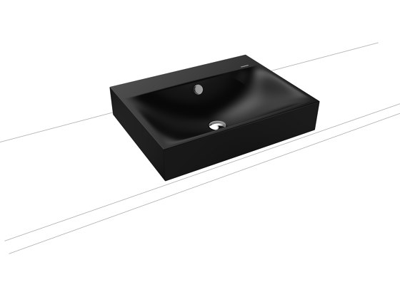 Silenio countertop washbasin 120mm black matt 100 | Lavabi | Kaldewei