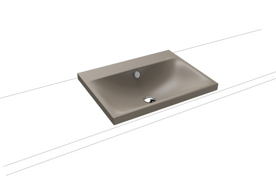 Silenio countertop washbasin 40mm warm grey 60 | Lavabos | Kaldewei
