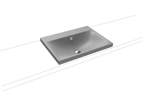 Silenio countertop washbasin 40mm cool grey 30 | Lavabi | Kaldewei