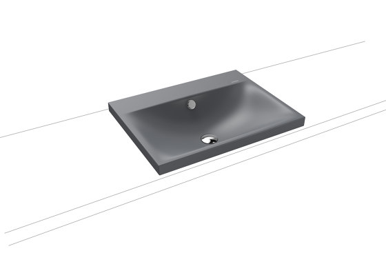 Silenio countertop washbasin 40mm cool grey 70 | Lavabos | Kaldewei