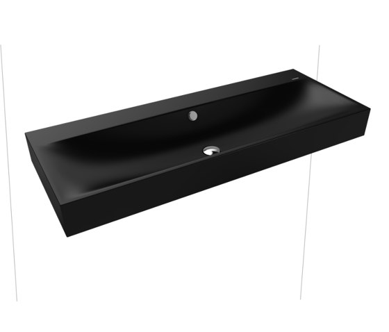 Silenio wall-hung double washbasin black matt 100 | Wash basins | Kaldewei